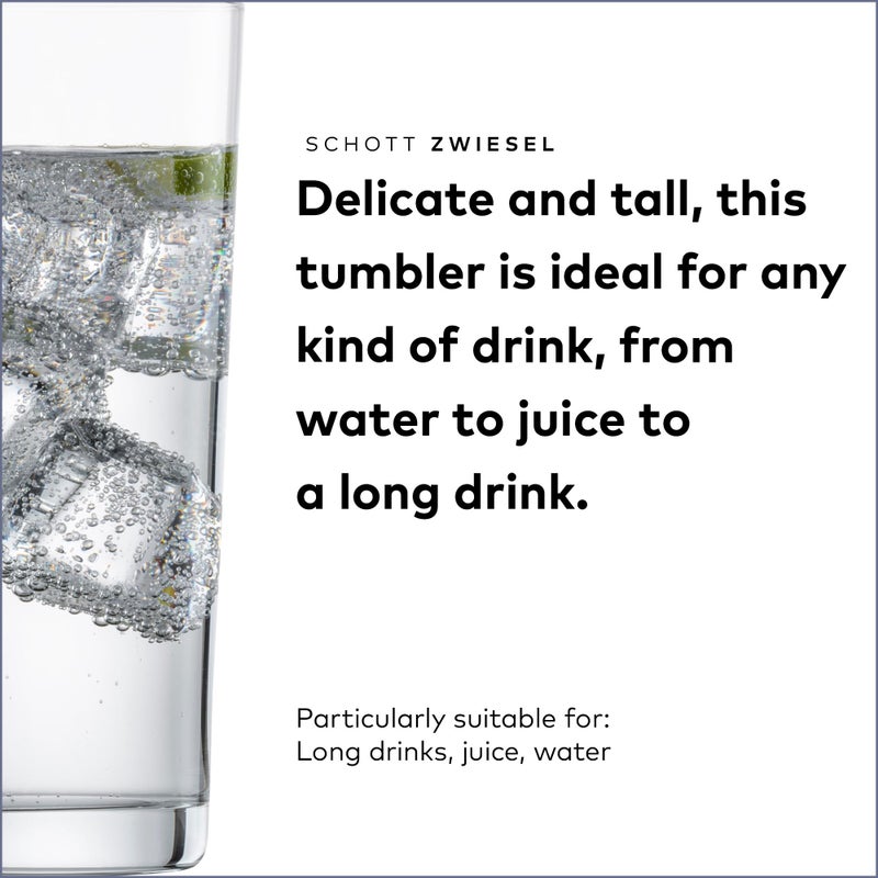 SCHOTT ZWIESEL Basic Bar Tumblers 13 Ounce (Set of 6), Medium-Sized Longdrink Glasses, Dishwasher-Safe Tritan Crystal Glasses, Made in Germany - Image 3